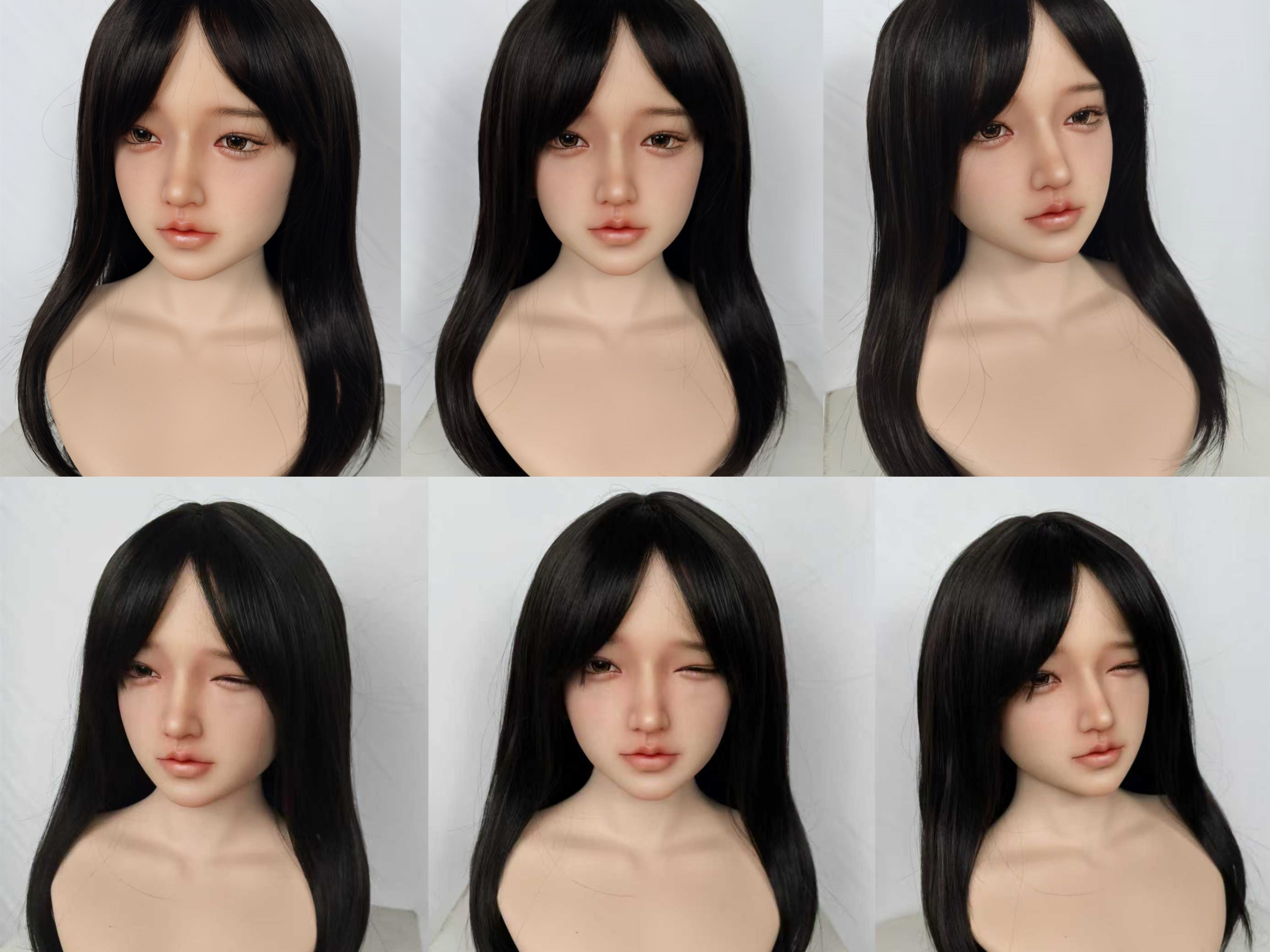 Demonstration pictures of closable eyes